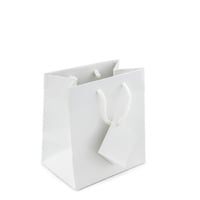Glossy White 4x4 Tote Gift Bag (20-Pcs)