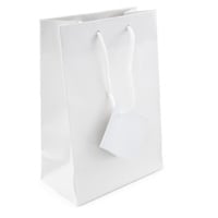 Glossy White 4x6 Tote Gift Bag (20-Pcs)