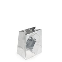 Metallic Silver 3x3 Tote Gift Bag (20-Pcs)