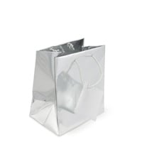 Metallic Silver 4x4 Tote Gift Bag (20-Pcs)