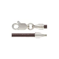 Greek Leather Cord 2.0mm Brown with Sterling Silver Clasp 16