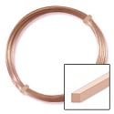 German Style Rose Gold Color Square Wire 20ga (2 Meters)