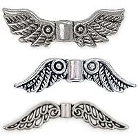 Angel Wing Pewter Beads