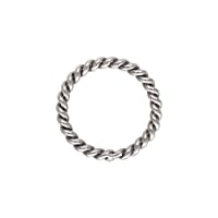 4mm Sterling Silver Twisted Wire Round Closed Jump Ring (1-Pc)