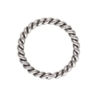 5mm Sterling Silver Twisted Wire Round Closed Jump Ring (1-Pc)