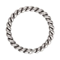 6mm Sterling Silver Twisted Wire Round Closed Jump Ring (1-Pc)
