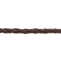 Brown Leatherette Braided Bolo Cord 3.6mm (1 Yard)