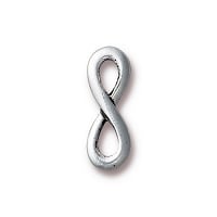 TierraCast Small Infinity Link, Antiqued Silver Plate