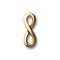 TierraCast Small Infinity Link, Antiqued Gold Plate