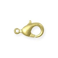 Lobster Claw Clasp - 12x7mm Satin Hamilton Gold Plated (1-Pc)