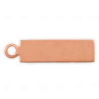 Copper Rectangle Blank with Ring, 24 ga, 11/16