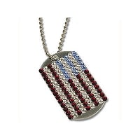 Patriotic Dog Tag Necklace