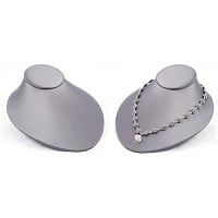 Necklace Bust Jewelry Display Steel Gray 6-1/2