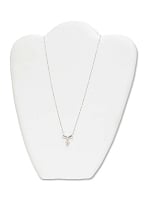 Necklace Display White Leatherette  (10-7/8