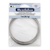 Remembrance Round Necklace Memory Wire Bright Stainless Steel 1oz.