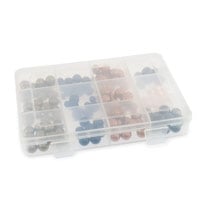 12 Compartment Clear Plastic Rectangular Jewelry Organizer