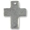 Cross Pendant 18x15mm Pewter Antique Silver Plated