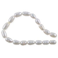 VALUED Freshwater Rice Pearl White 7-8mm (14