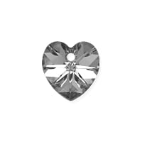 Preciosa Crystal Heart Pendant 10mm Crystal Labrador (1-Pc)
