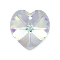 Preciosa Crystal Heart Pendant 18mm Crystal AB (1-Pc)