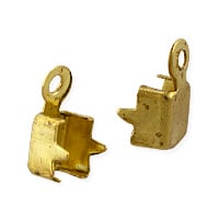 Cup Chain End Connector 4mm Brass (1-Pc)