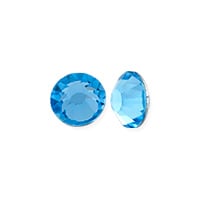 Preciosa Crystal VIVA12 Flat Back Rhinestone 4mm (SS16) Aquamarine (10-Pcs)