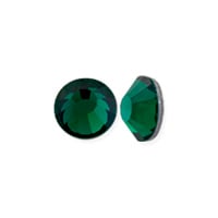 Preciosa Crystal VIVA12 Flat Back Rhinestone 4mm (SS16) Emerald (10-Pcs)