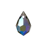 Preciosa Crystal 681 Drop Pendant 10x6mm Black Diamond AB (1-Pc)