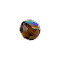 Preciosa Crystal Round Bead 8mm Smoked Topaz AB (10-Pcs)