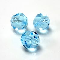 Preciosa Crystal Round Bead 4mm Aqua Bohemica (10-Pcs)