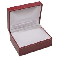 5x4 Cartier Style Red Watch Box with White Pillow