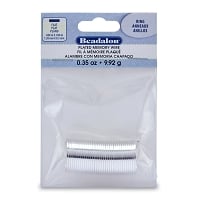 Flat Ring Memory Wire Silver Plated Steel 1/3oz.  