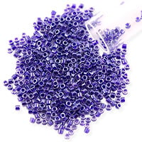 Miyuki Delica Seed Bead 11/0 Color Lined Dark Purple (3 Gram Tube)