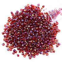 Miyuki Delica Seed Bead 11/0 Color Lined Garnet (3 Gram Tube)