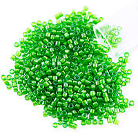 Miyuki Delica Seed Bead 11/0 Color Lined Leaf Green (3 Gram Tube)