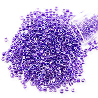 Miyuki Delica Seed Bead 11/0 Color Lined Purple (3 Gram Tube)