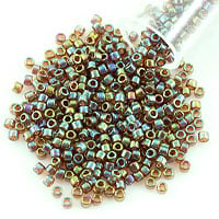 Miyuki Delica Seed Bead 11/0 Gold Luster Light Topaz AB (3 Gram Tube)