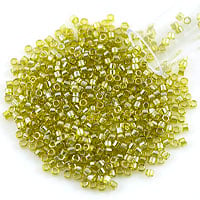 Miyuki Delica Seed Bead 11/0 Gold Luster Lime Yellow (3 Gram Tube)