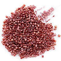 Miyuki Delica Seed Bead 11/0 Gold Luster Red (3 Gram Tube)
