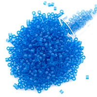 Miyuki Delica Seed Bead 11/0 Matte Transparent Capri Blue (3 Gram Tube)