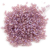 Miyuki Delica Seed Bead 11/0 Matte Transparent Lilac AB (3 Gram Tube)