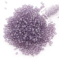 Miyuki Delica Seed Bead 11/0 Matte Transparent Purple (3 Gram Tube)