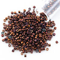 Miyuki Delica Seed Bead 11/0 Metallic Antiqued Copper Luster (3 Gram Tube)