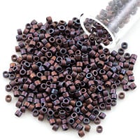 Miyuki Delica Seed Bead 11/0 Metallic Matte Copper AB (3 Gram Tube)