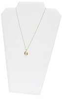 Necklace Display White Leatherette (12-1/2