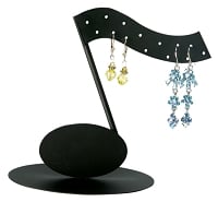 Music Note Earring Rack Jewelry Display (Holds 7 Pairs)