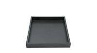 Half-Size Stackable Black Plastic Jewelry Tray