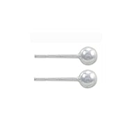 Ball Post Earrings Plain 4mm Sterling Silver (Pair)