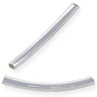 Curved Tube 20x2mm Sterling Silver (1-Pc)