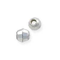 Faceted Mirror Beads 3mm Sterling Silver (1-Pc)